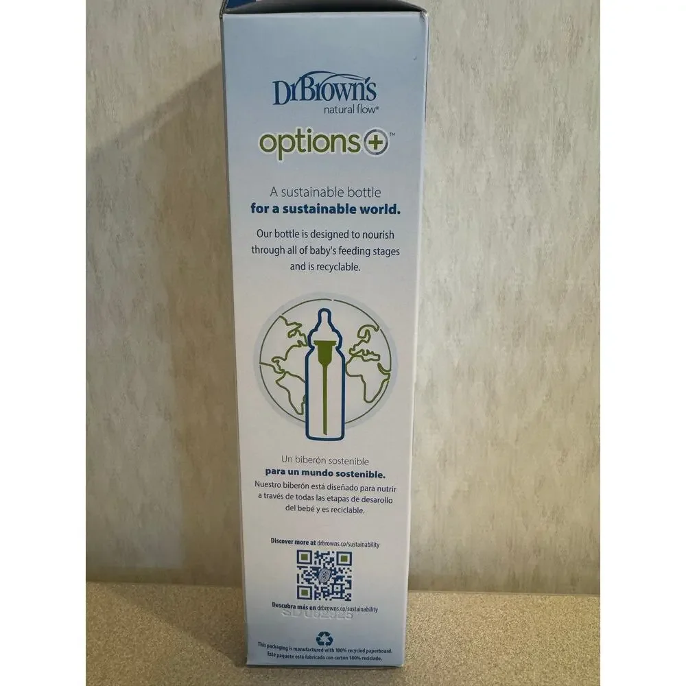 Dr. Brown's Natural Flow Anti-Colic Options+ Narrow Sippy Bottle Starter Kit 8oz